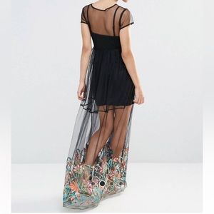 Boohoo Mesh Maxi Dress